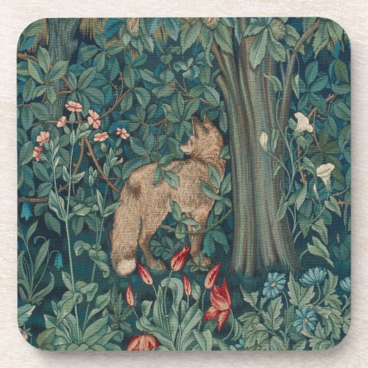 Morris Tapestry Lone Fox Beverage Coaster Bier Onderzetter (Voorkant)