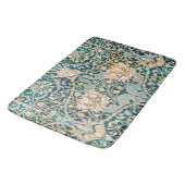 Morris Teal Blau Kamperfoelie Bloem Behang Badmat (Gekanteld)