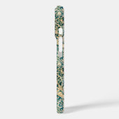Morris Teal Blau Kamperfoelie Bloem Behang Case-Mate iPhone Case (Achterkant / Links)