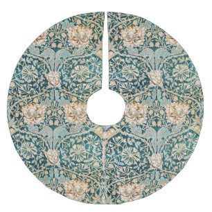 Morris Teal Blau Kamperfoelie Bloem Behang Kerstboom Rok