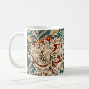 Morris Teal Blau Kamperfoelie Bloem Behang Koffiemok