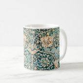 Morris Teal Blau Kamperfoelie Bloem Behang Koffiemok (Voorkant rechts)