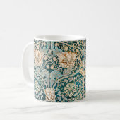 Morris Teal Blau Kamperfoelie Bloem Behang Koffiemok (Voorkant links)