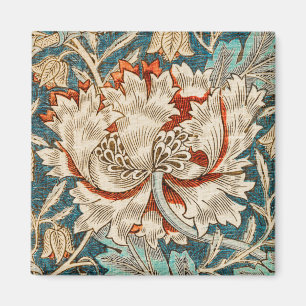Morris Teal Blau Kamperfoelie Bloem Behang Magneet