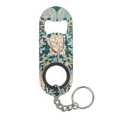 Morris Teal Blau Kamperfoelie Bloem Behang Mini Flessenopener (Achterkant)