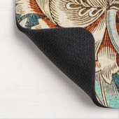 Morris Teal Blau Kamperfoelie Bloem Behang Muismat (Hoek)