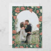 Morris Terracotta & Groene Bloemen Foto Save The Date (Achterkant)