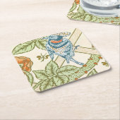 Morris' Trellis 1862 Flower & Bird Pattern Kartonnen Onderzetters (Schuin)
