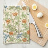 Morris' Trellis 1862 Flower & Bird Pattern Theedoek (Quarter Fold)