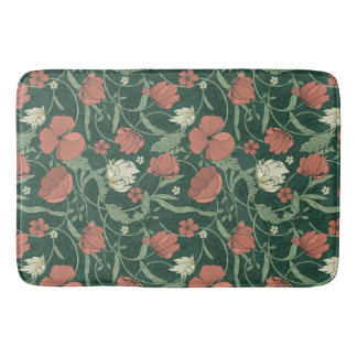 Morris Tuin Groen & Rood Bloemen Badmat