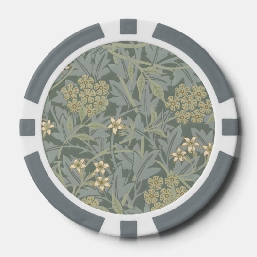 Morris Vine & Jasmine Garden Flower Classic Poker Chips (Voorkant)