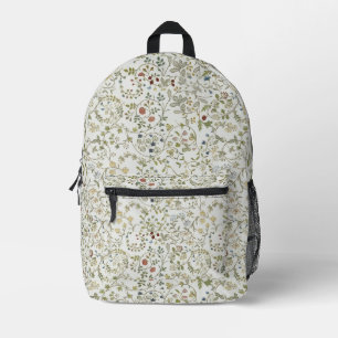 Morris vintage windrush borduurwerk bloempatroon bedrukte rugzak