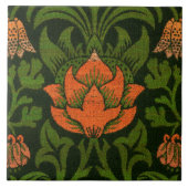 Morris - Violet en akelei  Tegeltje (Voorkant)