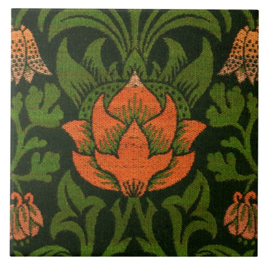 Morris - Violet en akelei Tegeltje (Voorkant)