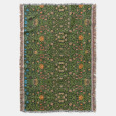 Morris Violet en Columbine Bloemenpatroon Deken (Voorkant Verticaal)