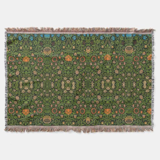 Morris Violet en Columbine Bloemenpatroon Deken (Voorkant)