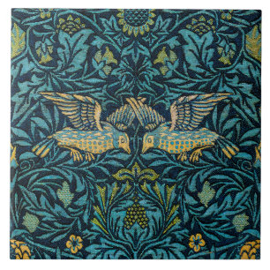 Morris - vliegende vogels bloempatroon splitsing tegeltje