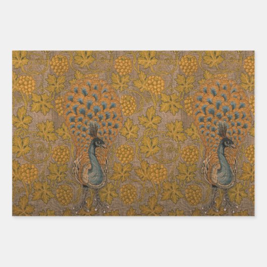 Morris Vogels Peacock Vine Dragon Turkeys Inpakpapier Vel (Voorkant)