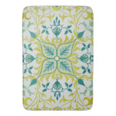 Morris Yellow Turquoise Vine & Bloempatroon Badmat (Voorkant Verticaal)