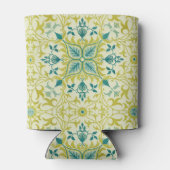 Morris Yellow Turquoise Vine & Flower Pattern Blikjeskoeler (Achterkant)
