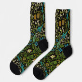 Morris Zwarte Achtergrond Vintage Blackthorn Patro Sokken (Links)