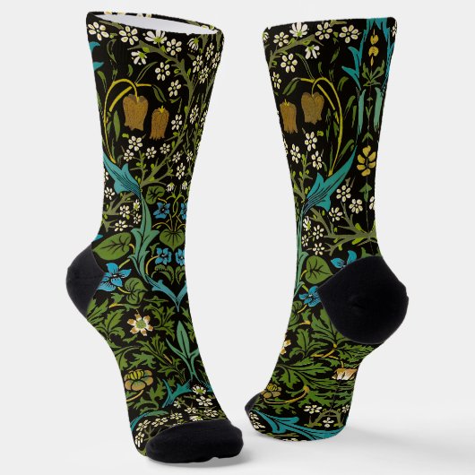 Morris Zwarte Achtergrond Vintage Blackthorn Patro Sokken (Gebogen)