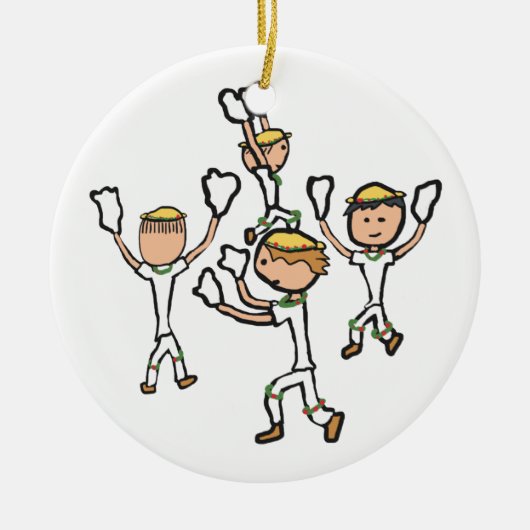 Morrisdansen Keramisch Ornament (Voorkant)