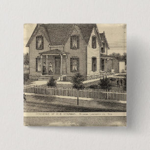 Morrison and Greenamyre, Nebraska Vierkante Button 5,1 Cm