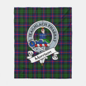Morrison Clan Badge Tartan Plaid Fleece Deken (Voorkant)