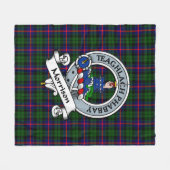 Morrison Clan Badge Tartan Plaid Fleece Deken (Voorkant (Horizontaal))