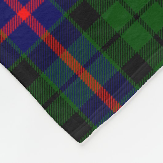 Morrison Clan Badge Tartan Plaid Fleece Deken (Hoek)