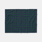 Morrison Clan Groene en Blauwe Tartan Fleece Deken (Voorkant (Horizontaal))