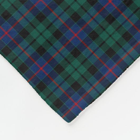 Morrison Clan Groene en Blauwe Tartan Fleece Deken (Hoek)