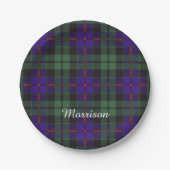 Morrison clan Pset Scottish tartan Papieren Bordje (Voorkant)
