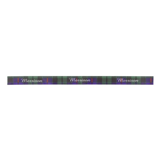 Morrison clan Pset Scottish tartan Satijnen Lint (Voorkant)