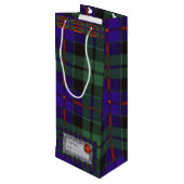 Morrison clan Pset Scottish tartan Wijn Cadeautas (Achterkant Gekanteld)