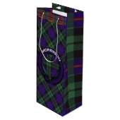 Morrison clan Pset Scottish tartan Wijn Cadeautas (Voorkant Gekanteld)
