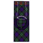 Morrison clan Pset Scottish tartan Wijn Cadeautas (Voorkant)