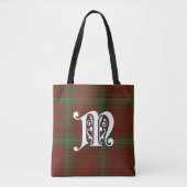 Morrison Clan Tartan Monogram Tote Bag (Voorkant)