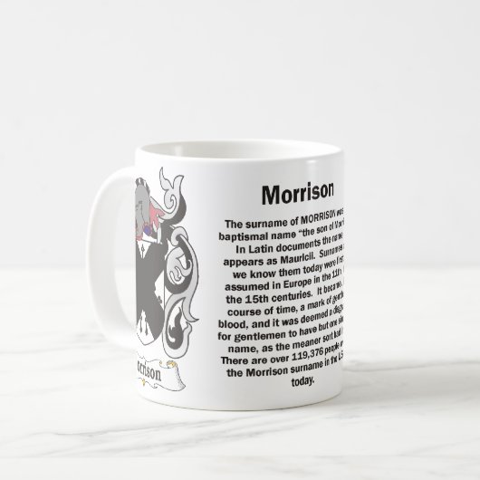 Morrison Family Coat of Arms Mok (Voorkant links)