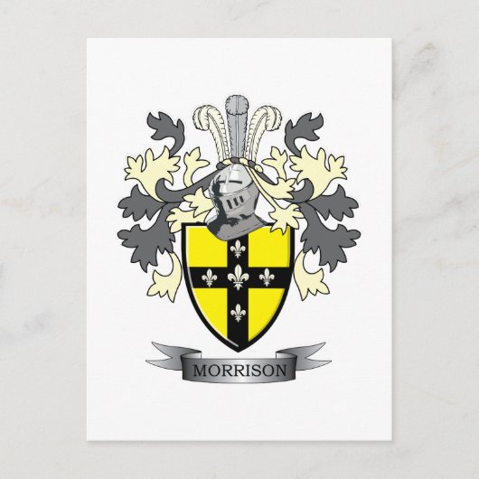 Morrison Family Crest Coat of Arms Briefkaart (Voorkant)