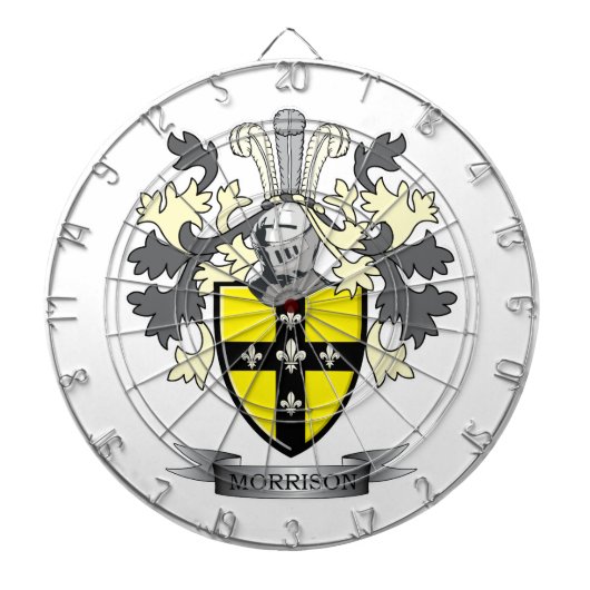 Morrison Family Crest Coat of Arms Dartbord (Voorkant)