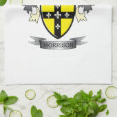 Morrison Family Crest Coat of Arms Theedoek (Gevouwen)