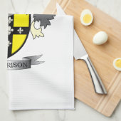 Morrison Family Crest Coat of Arms Theedoek (Quarter Fold)