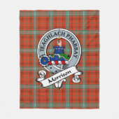 Morrison Red Ancient Clan Badge Tartan Fleece Deken (Voorkant)