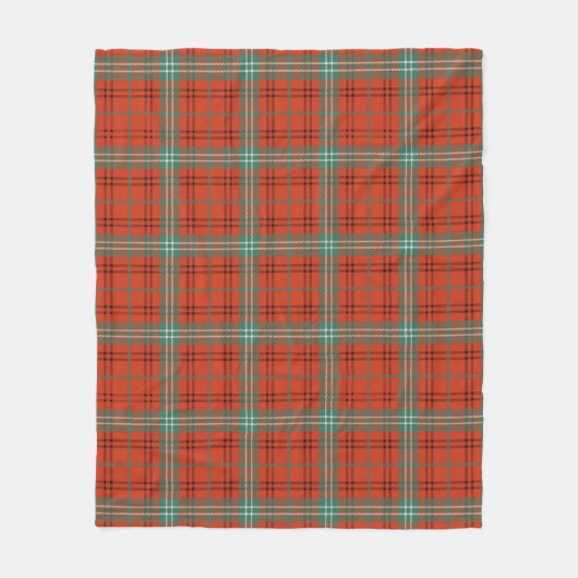 Morrison Red Ancient Pset Fleece Deken (Voorkant)
