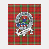 Morrison Red Modern Clan Badge Tartan Fleece Deken (Voorkant)