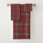 Morrison Red Weathered Original Scottish Tartan Bad Handdoek (Insitu)