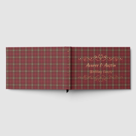 Morrison Red Weathered Original Scottish Tartan Gastenboek (Volledig)