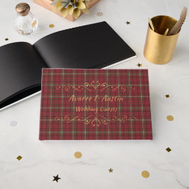 Morrison Red Weathered Original Scottish Tartan Gastenboek